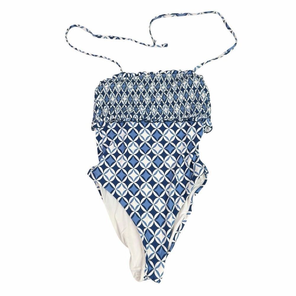 Anthropologie Iris Smocked One Piece Swimsuit size Small